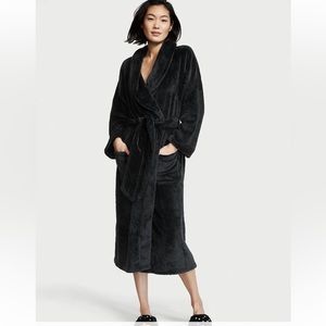 Victoria’s Secret Long Plush Robe with VS logo